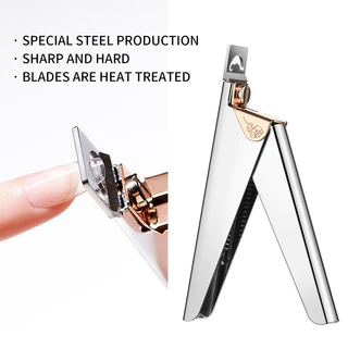Professional ปลอมเล็บตัดเล็บ Clipper เคล็ดลับตัด U-รูปขอบตัด Trimmer ปรับสแตนเลส U-รูปประดิษฐ์สําหรับปลอมแต่งเล็บ