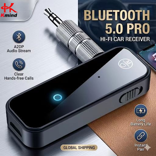 เครื่องส่งสัญญาณเครื่องรับสัญญาณเสียงบลูทูธ 5.0, 3.5 มม.AUX USB Dongle แฮนด์ฟรีโทรสเตอริโอเพลงสําหรับพีซีทีวี