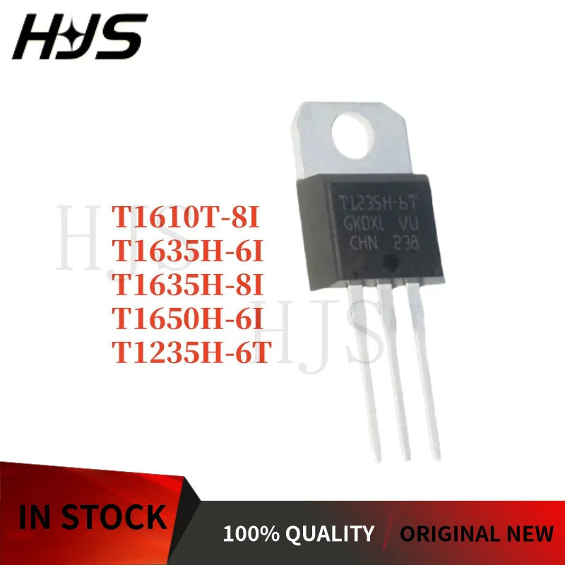 10PCS 100% และคุณภาพ T1635H-6I T1235H-6T T1650H-6I T1610T-8I T1635H-8I TO-220 Bidirectional Triode T