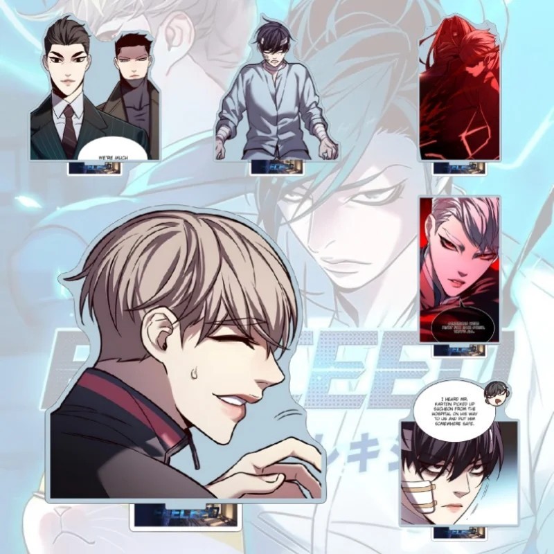 Standee Eleed อะคริลิครุ่นตัวอักษร Jiwoo Seo Kayden Break อะนิเมะ Webtoon Manhwa โต๊ะเรียนตกแต่งของข