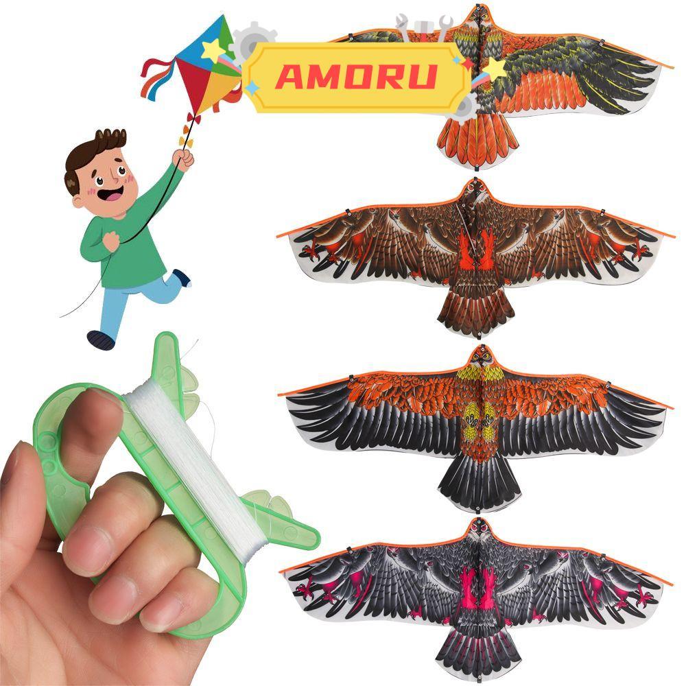 AMOR12U7 Flying Bird กีฬากลางแจ้ง DIY 30 เมตร Kite Line Family Trips Flat Eagle