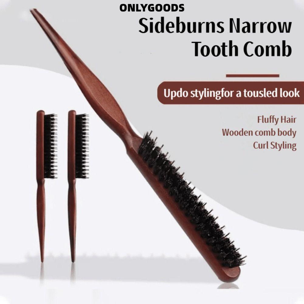 เฉพาะหวีหางแหลมทนทาน 3 แถว Sideburns หวีตีผมปุย, เครื่องมือจัดแต่งทรงผมด้ามไม้