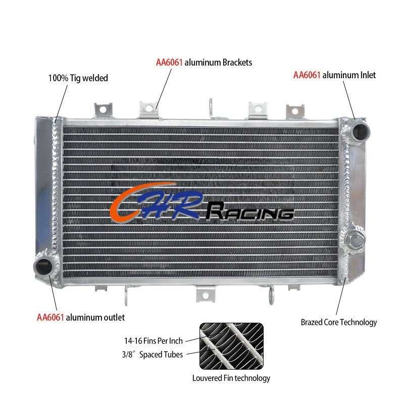 KAWASAKI ยี่ห้อใหม่อลูมิเนียมหม้อน้ําสําหรับKawasaki Z750 Z750S Z750R ZR750 Z ZR 750 2004 2005 2006 