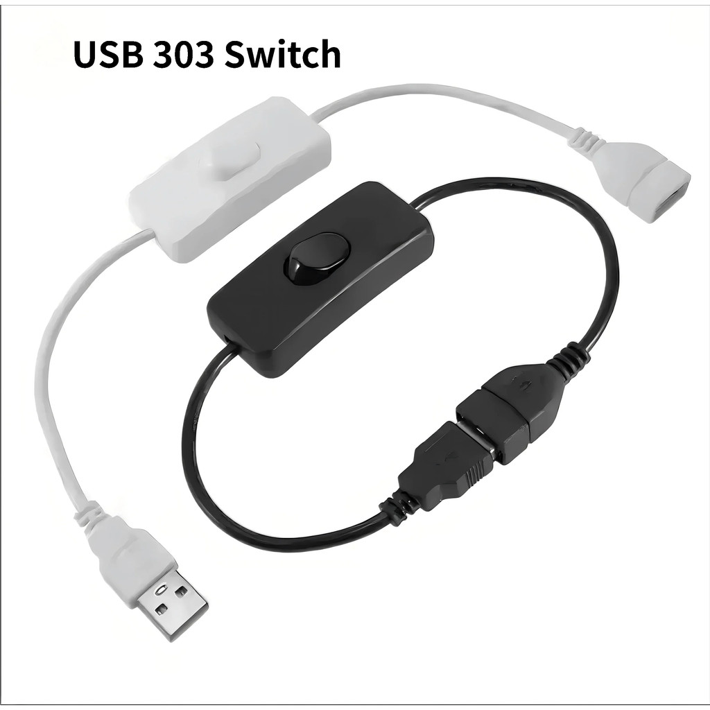 USB 5V 303 สวิตช์ LED สาย USB สายสวิทช์ ON OFF อุปกรณ์เครื่องมือสวิทช์สายขยาย/ขยายสวิทช์ชายหญิง