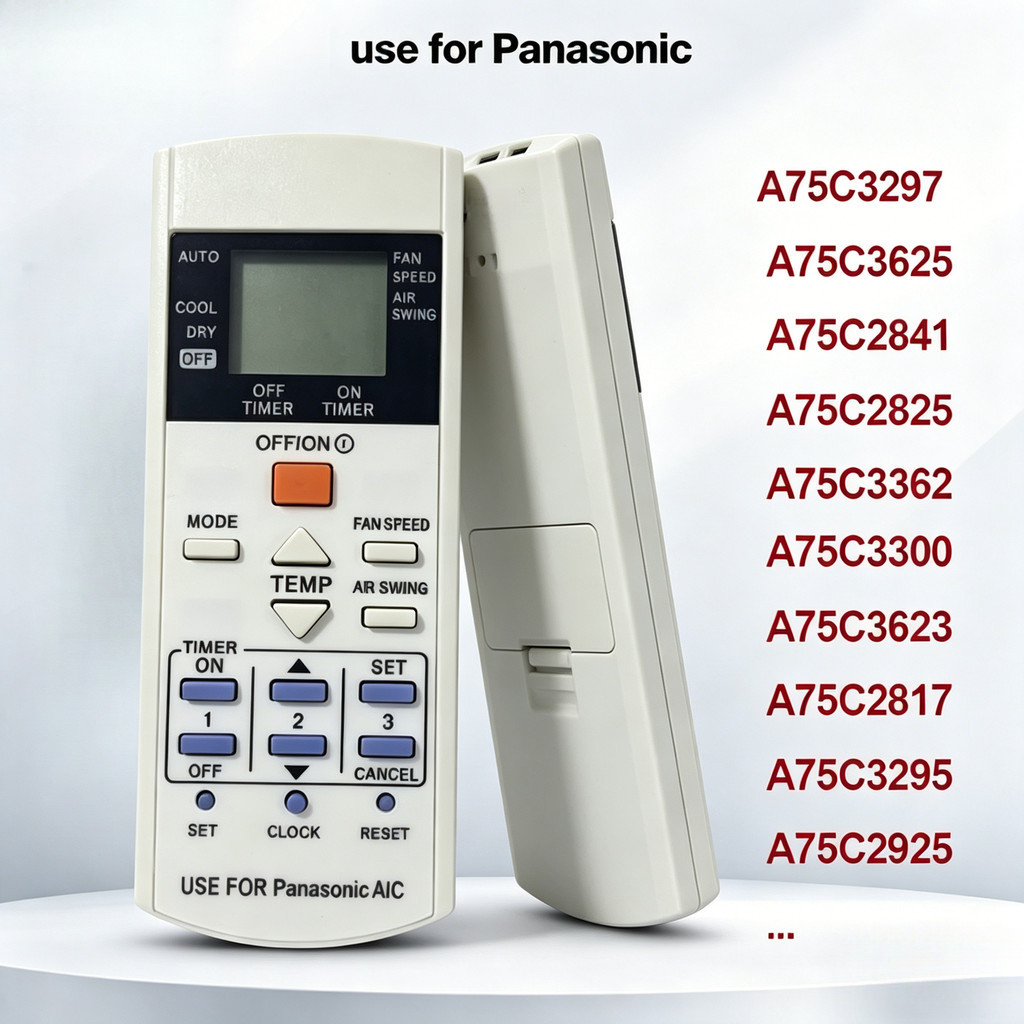 NiLANK รีโมทคอนโทรล Panasonic เครื่องปรับอากาศรีโมทคอนโทรลระบายความร้อนเดี่ยว A75C3716 A75C3297