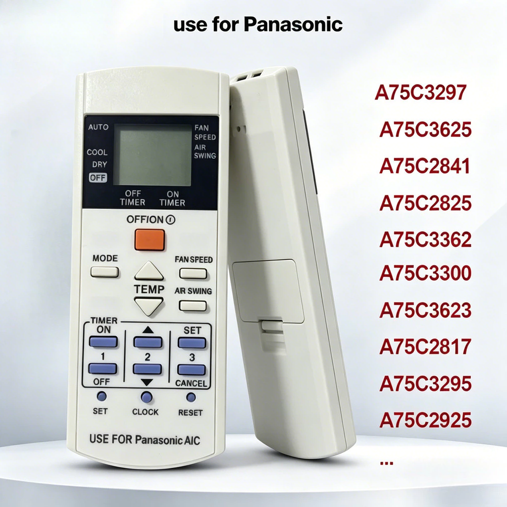 NiLANK รีโมทคอนโทรล Panasonic เครื่องปรับอากาศรีโมทคอนโทรลระบายความร้อนเดี่ยว A75C3716 A75C3297