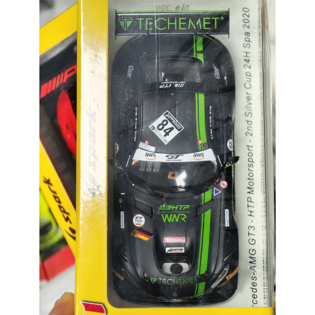 Spark 1 43 赛车模型 Mercedes-AMG GT3-HTP Motorsport- 2nd Silver Cup 24H Spa 2020 obi