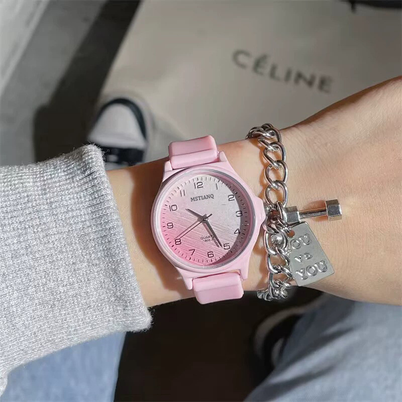 นาฬิกาข้อมือนักเรียน Junior High School Student Girl Class See Time Style Simple Mori Series Small A