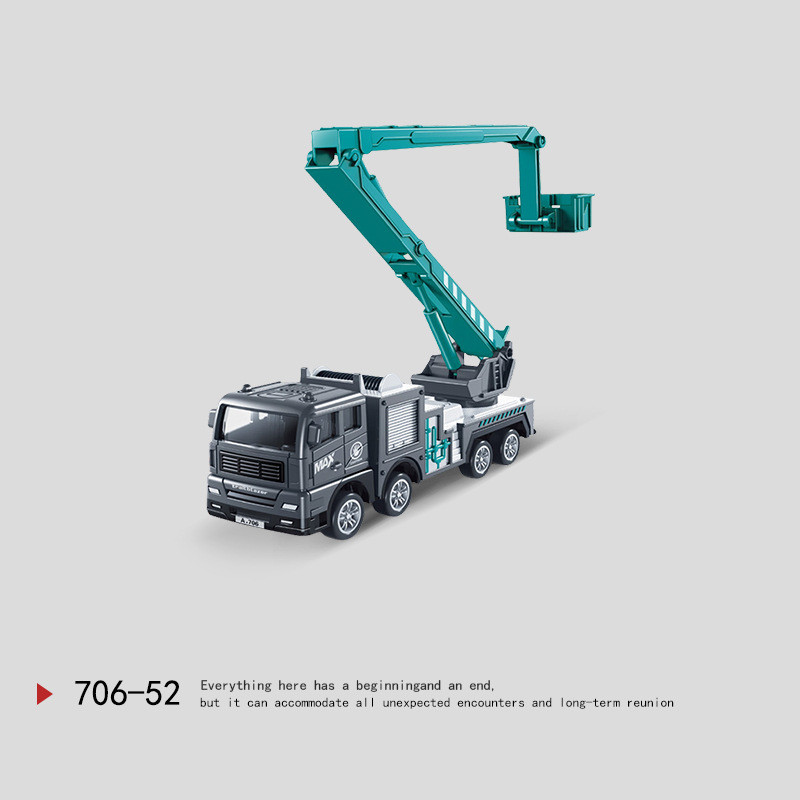 [โมเดลรถ] Nile Captain Childrens Cement Pump Truck City Repair Engineering Team Toy Car Boy