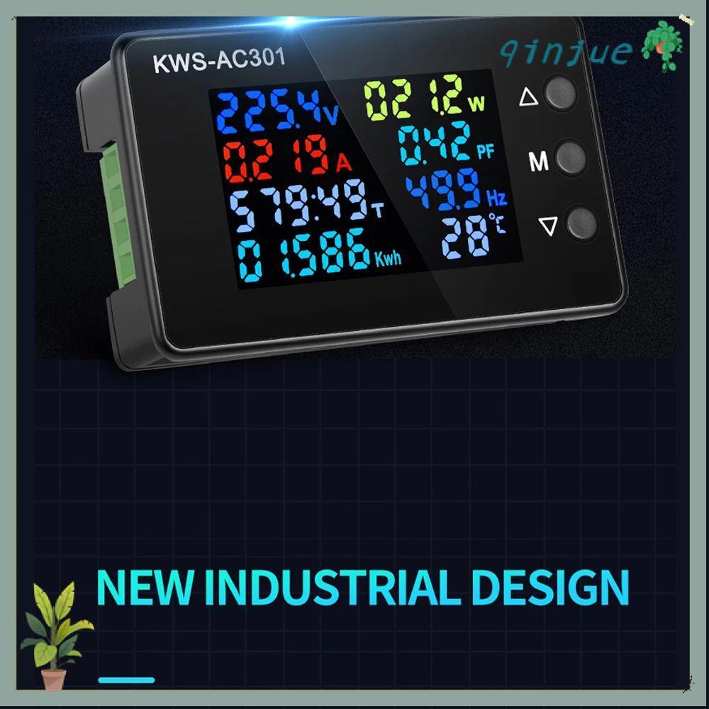 QINJUE Digital Voltmeter Ammeter Dedicated Chip Power Detector KWS-AC301 0-100A Power Energy Meter