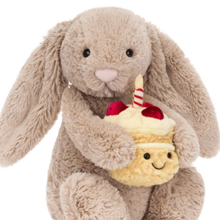 ของแท้ 100% Jellycat BashfulBeige Bunny ของขวัญวันเกิดตุ๊กตา Jellycat ToysGift Rabbit