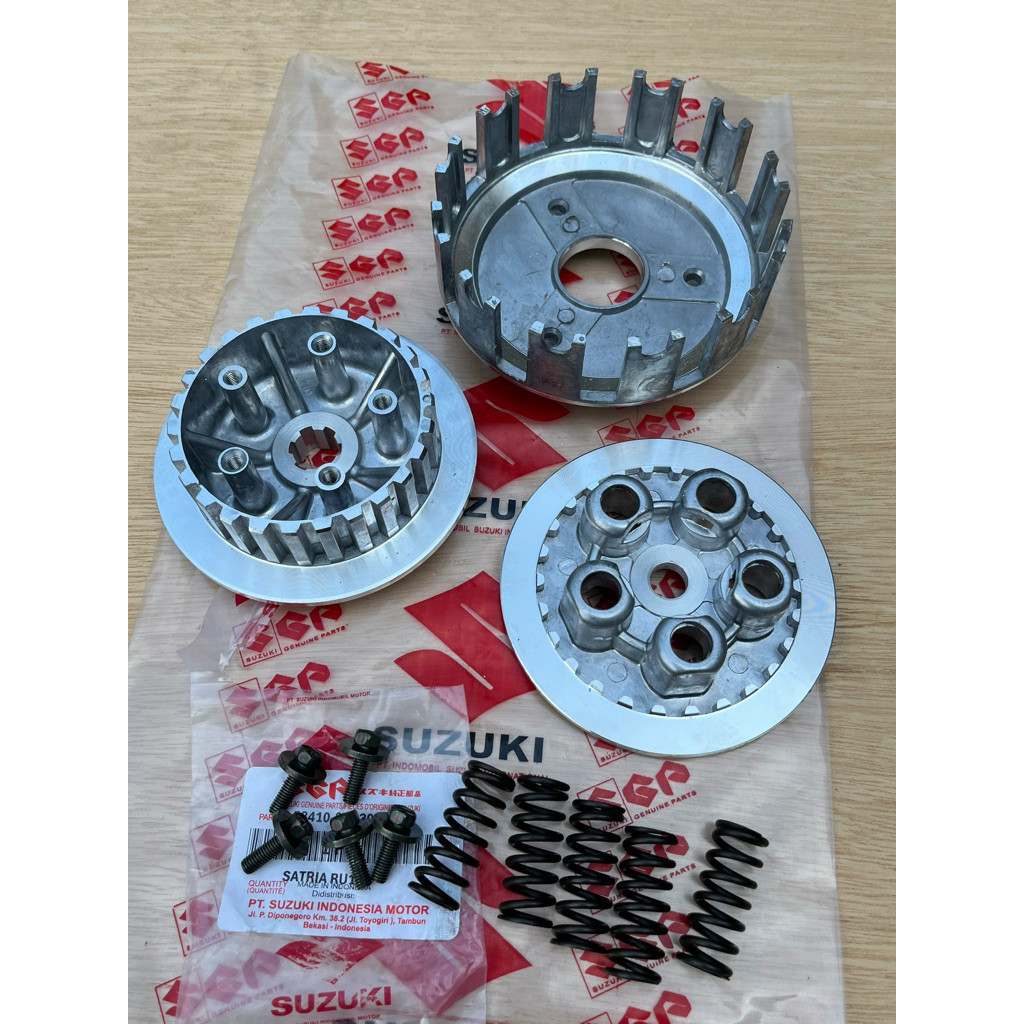 BOWL อลูมิเนียมสําหรับ CLUTCH HOUSING และ 4-FOOT + คลัตช์ที่สมบูรณ์ PIR BOLT SATRIA 2-STROK HIU DUMB