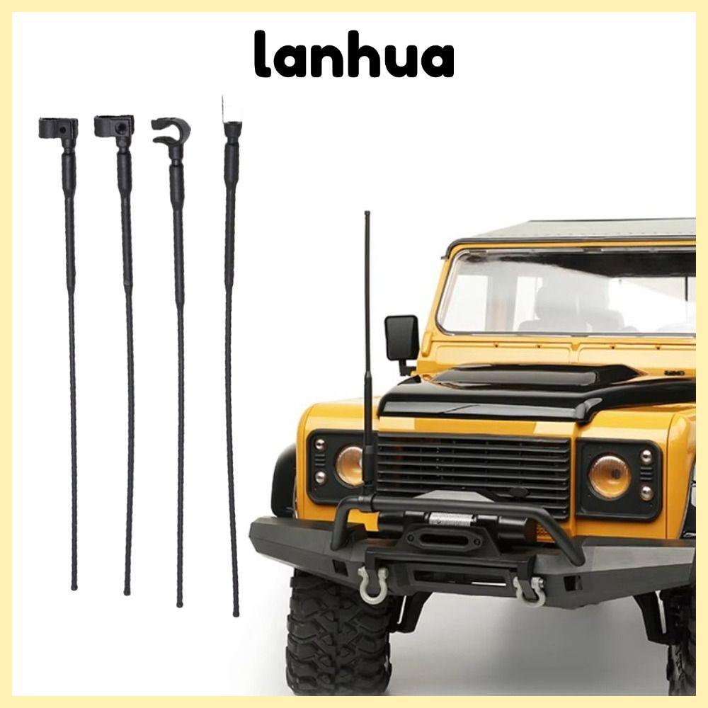 LANHUA เสาอากาศ,พลาสติกสีดําสายสัญญาณ,อะไหล่อัพเกรด RC Crawler 1/8 1/10 จําลอง RC รถอุปกรณ์เสริมสําหรับ TRX4 SCX10 RC4WD