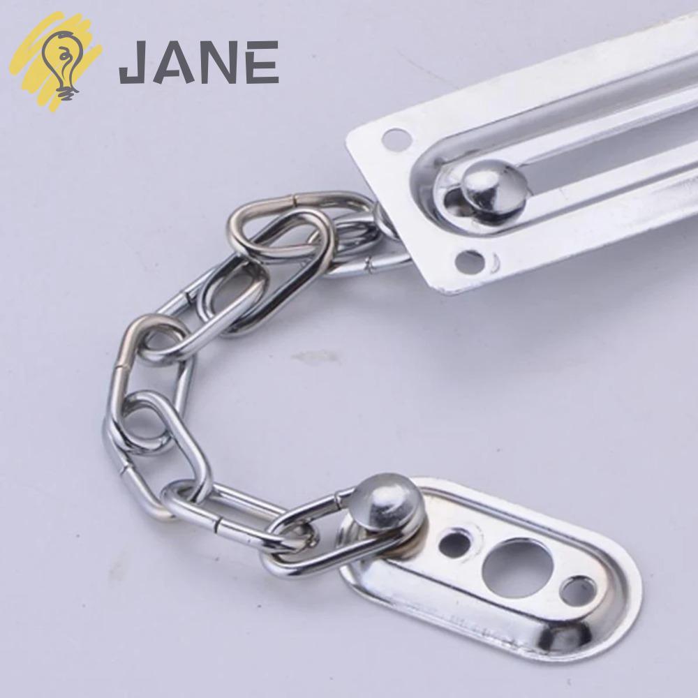 JANE Lock Guard Latch, Office Silver Security Door Chain, Anti Theft Stainless Stee Home Door Chain 