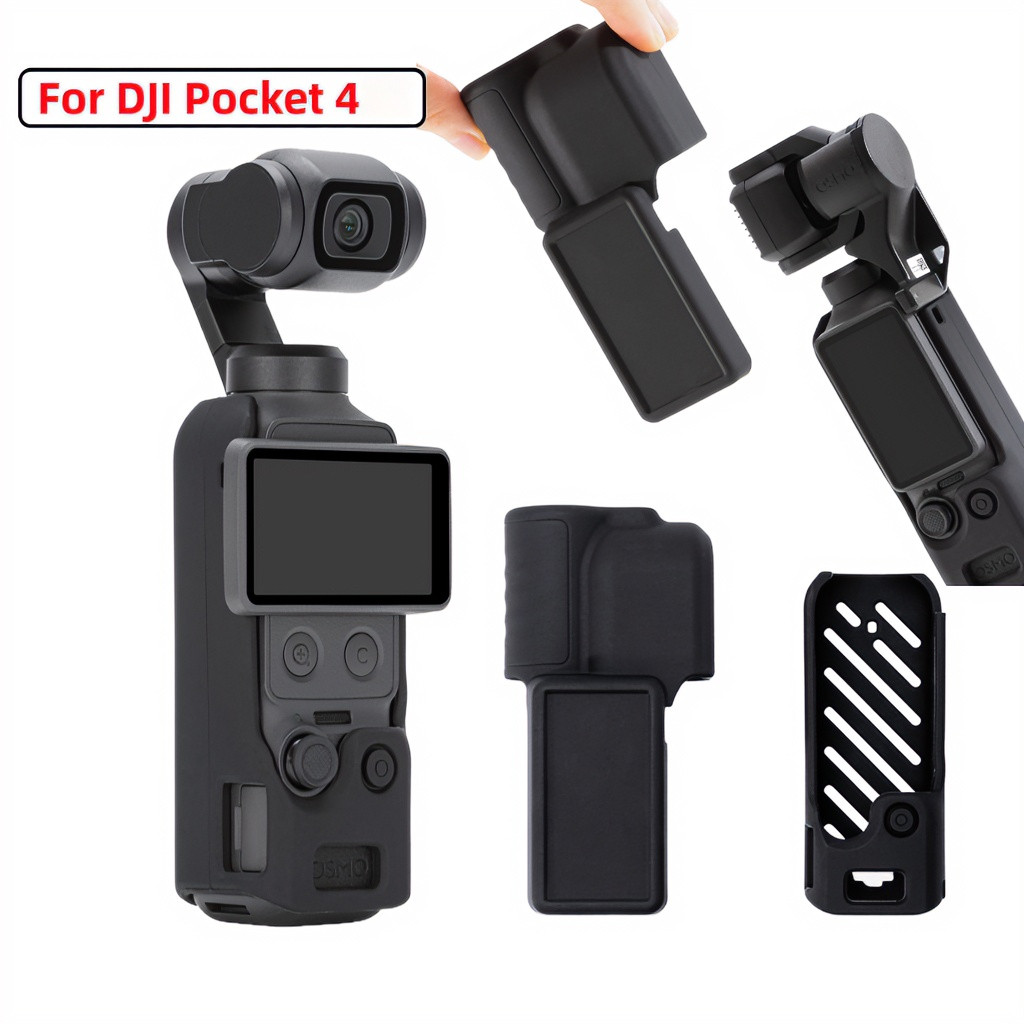 STARTRC เคสซิลิโคนสําหรับ DJI Osmo Pocket 4 แยก Full Body Protection Cover ล็อคความร้อน Vent & Anti-Slip Grip Vlog ยิง