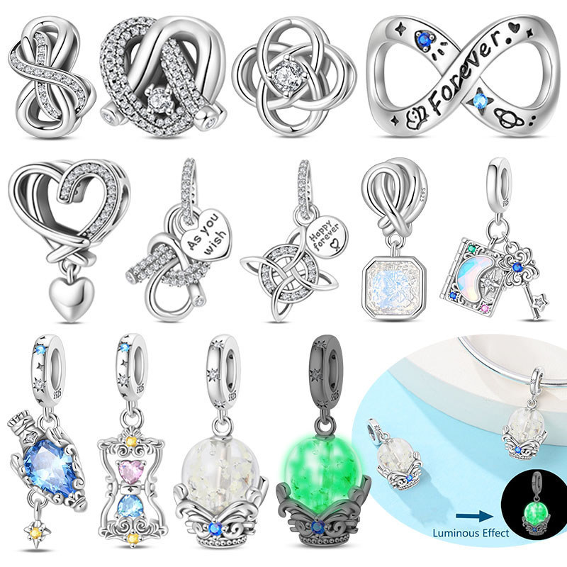 Charm 925 Silver Love Nose Series Charming Happy Family Pinch Jewelry เหมาะกับ Original Bracel