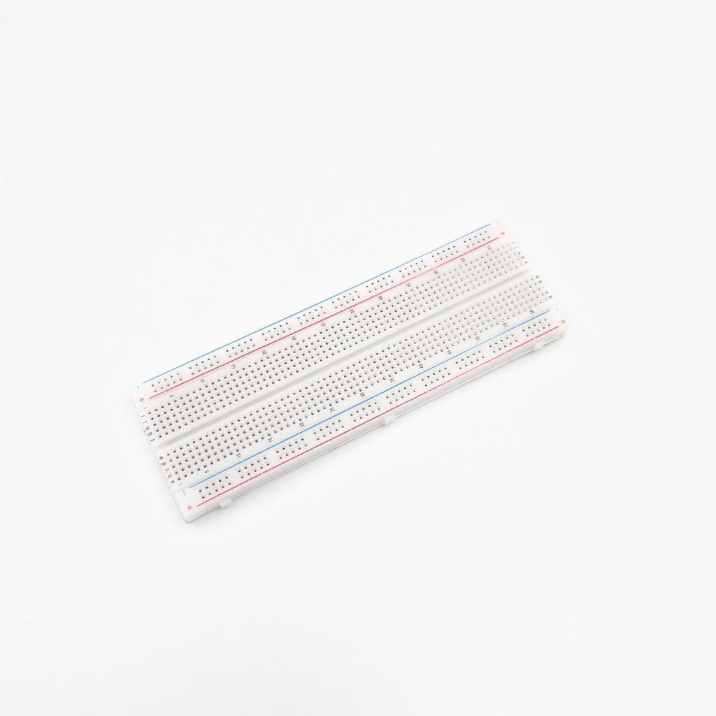 MB-102 Breadboard protoboard บอร์ดทดลองวงจร 830 จุด สีขาว สำหรับงานต้นแบบ