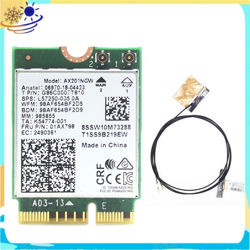 [Xenia] AX201 AX201NGW WiFi Card 2XAntenna M.2 CNVio2 2.4 Ghz/5Ghz WiFi Card Antenna อุปกรณ์เสริม Wi