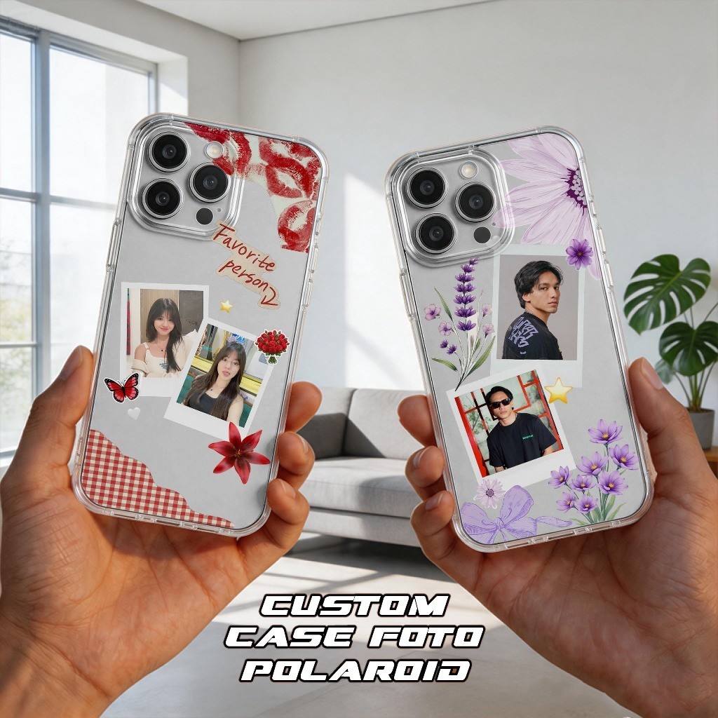 CUSTOM POLAROID SOFTCASE CASING (สามารถใช้ของคุณเป็นเจ้าของ PHOTO) CLEAR CASE PREMIUM PRO CAMERA COM