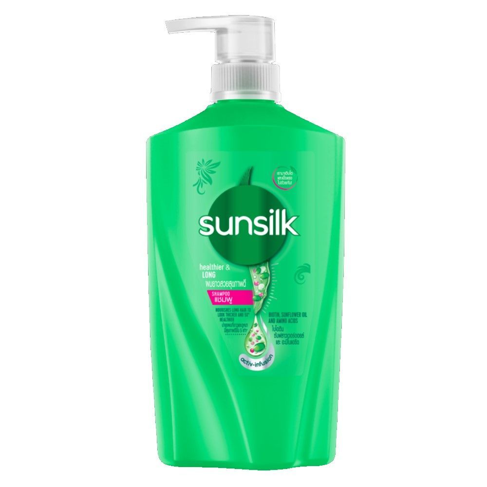 [สินค้าส่งด่วน] ซันซิลแชมพู เฮลธีเออร์ลอง เขียว 520มล SUNSILK SHAMP HEALTHIER LONG GREEN 520ML