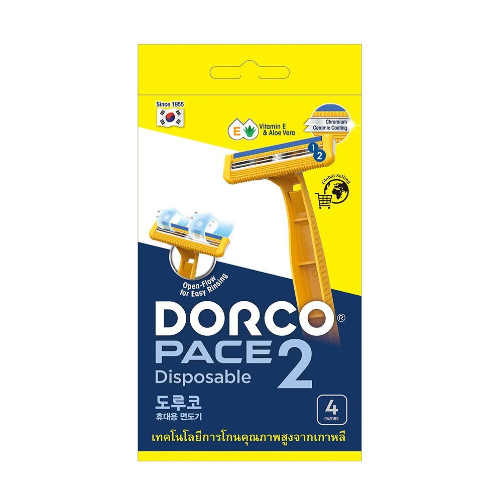 [สินค้าส่งด่วน] ดอร์โค มีดโกนดิสพอสซิเบิ้ล 2ใบมีดแพ็ค4 DORCO DISPOSE RAZOR 2 BLADES PACK4