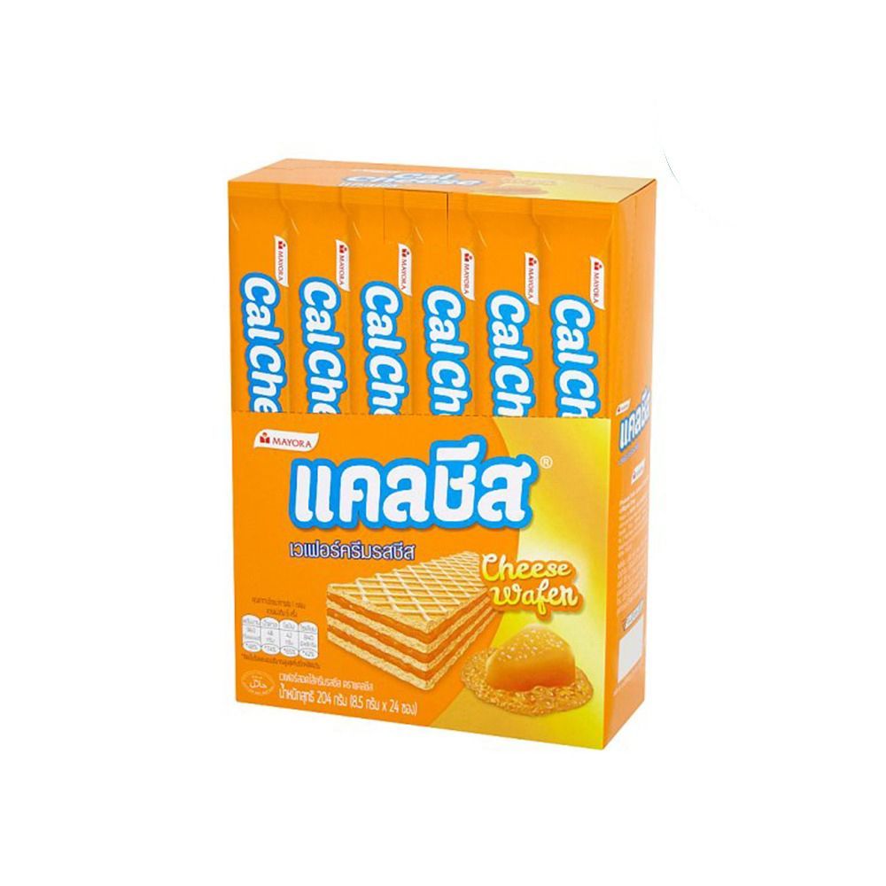 [สินค้าส่งด่วน] แคลชีส เวเฟอร์ครีมรสชีส 27.5 ก. X12 CALCHEESE WAFER CHEESE 27.5 G. X12