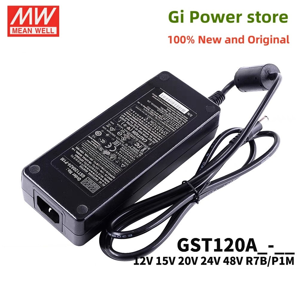 GST120A 120W MW AC-DC Industrial Adaptor GST120A12-R7B GST120A15-R7B GST120A48-R7B GST120A24-P1M7B G