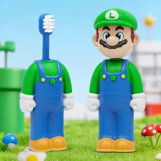 Suprer Mario Scalable แปรงสีฟันน่ารัก Mario Luigi ตัวเลขเปลี่ยนแปรงสีฟันขนนุ่ม Fine Bristled เด็กของขวัญ