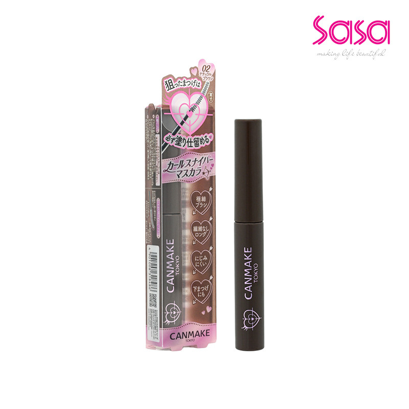 Canmake Curl Sniper Mascara    (02 Natural Brown)   (1pc)