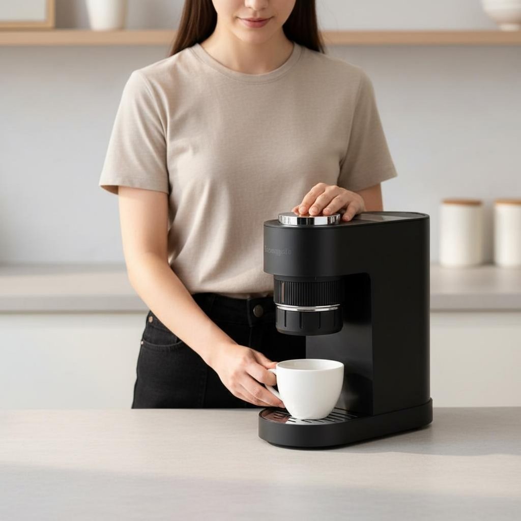 Cold Brew Capable 3 in 1 Coffee Machine Singlepress Operation Capsule Coffee Machine สําหรับกลางแจ้ง