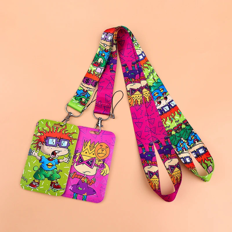 Comedy Animated Lanyard สําหรับสายคล้องคอ ID Card สายคล้องโทรศัพท์มือถือ Badge Holder แขวนเชือกพวงกุญแจอุปกรณ์เสริมของขวัญ