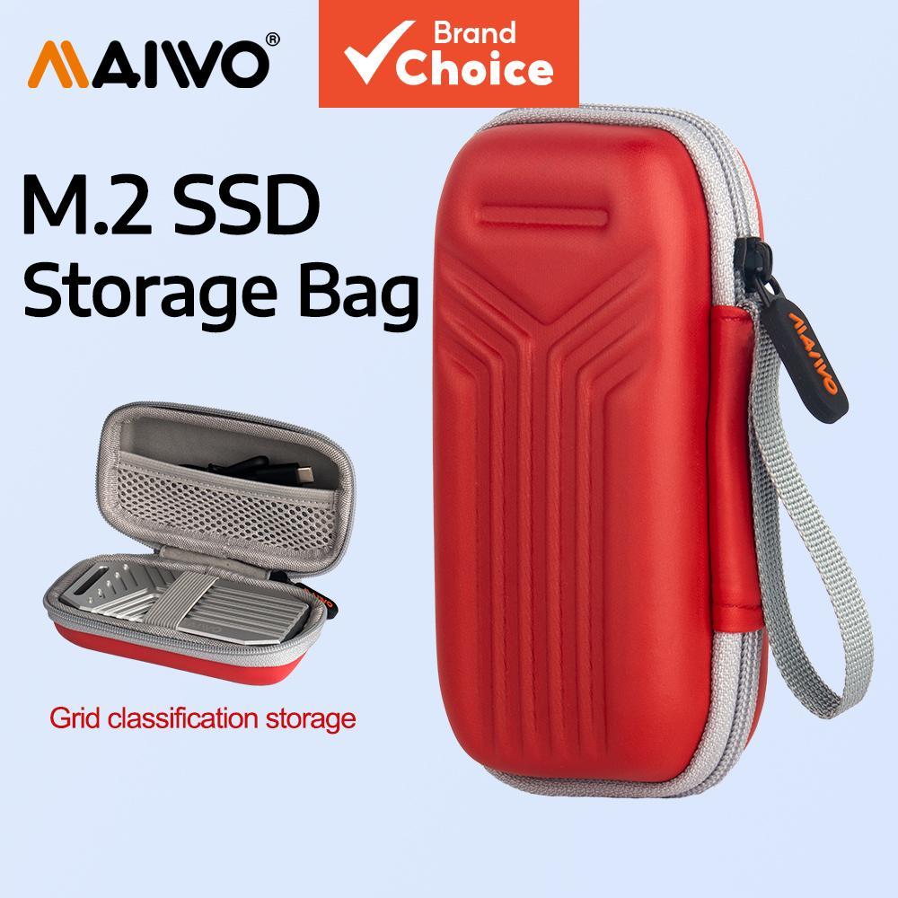 Maiwo กระเป๋าป้องกันแบบพกพาสําหรับ M2 SSD 25 Hdd ฮาร์ดไดรฟ์