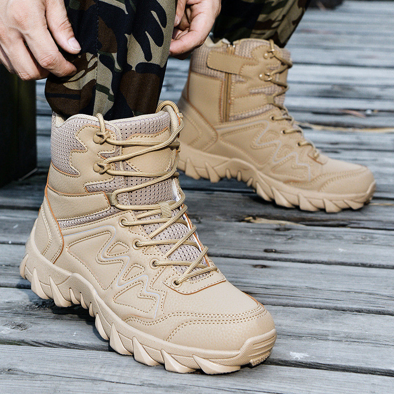 High-Top Desert รองเท้าผู้ชายกลางแจ้ง Cross-Border Field รองเท้า Ultra-Light ยุทธวิธีรองเท้าผู้ชาย C