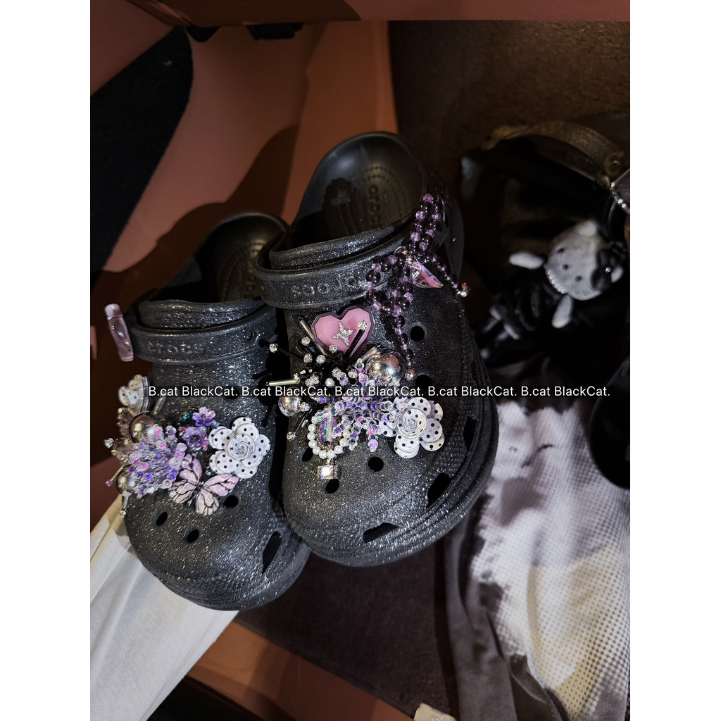 [Fantasyland] B. cat Original Design Hole Shoes Shoes Flower Shoe Buckle อุปกรณ์ตกแต่ง