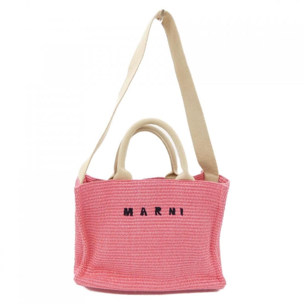 Marni Tote Bag Purse Cotton Nylon Used