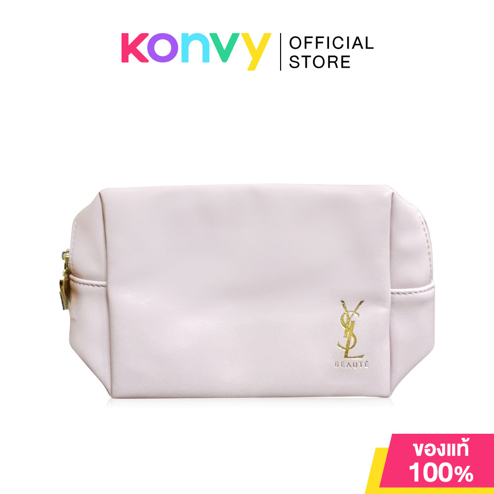 YSL Trousse Mon Paris Pouch #Pink วายเอสแอล (อีฟส์ แซ็งต์ โลร็องต์) กระเป๋าเครื่องสำอาง สีชมพู.
