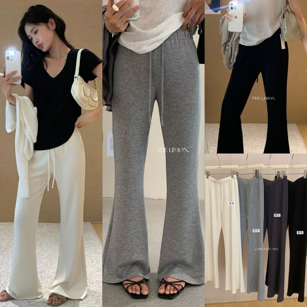 ❤ 🧵 🇰🇷 LM10371 กางเกงขายาว เอวสม็อค ทรงขาม้า งานฮิตตลอดกาล ผ้าดีใส่สบาย ยืดหยุ่นได้ดี แฟชั่นเกาหลี TAG LEMON  🧡
