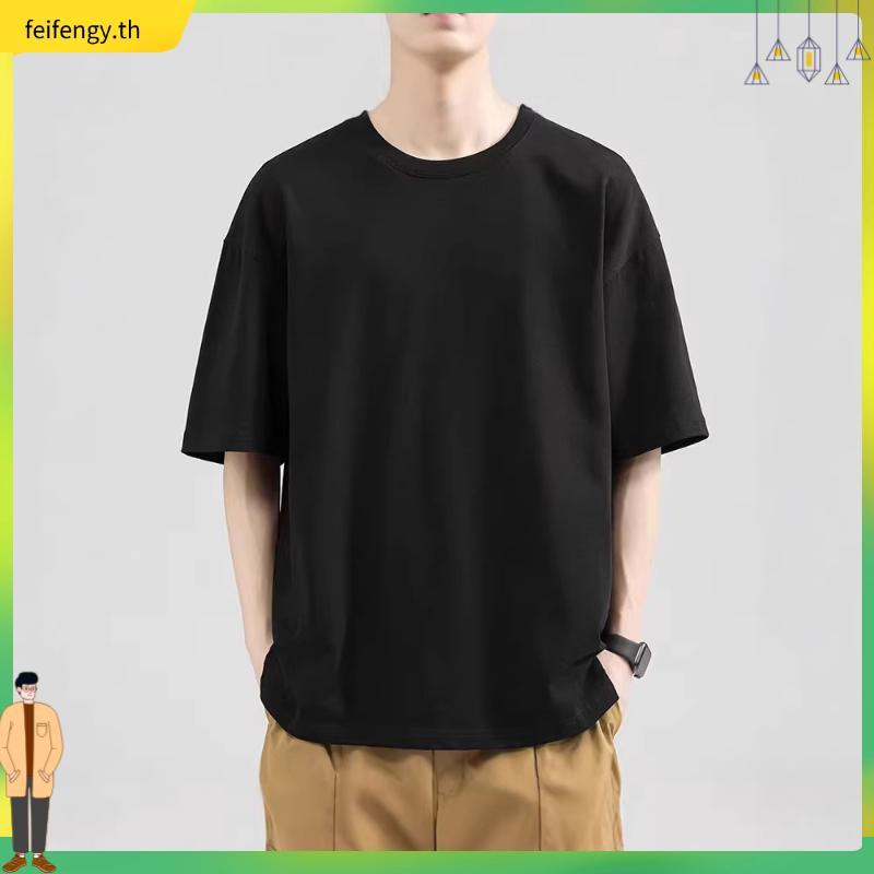 ZUTTO เสื้อยืดพรางพุงคอกลม รุ่น Airflow ไซส์ใหญ่ ผ้า Cotton100% เสื้อยืดสีพื้น เสื้อยืดคนอ้วน ระบายอ