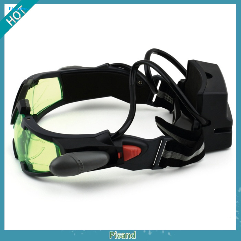 Pisand Eye Protective วงยืดหยุ่นแบบปรับได้ Night Vision Goggles แว่นตา Eyeshield