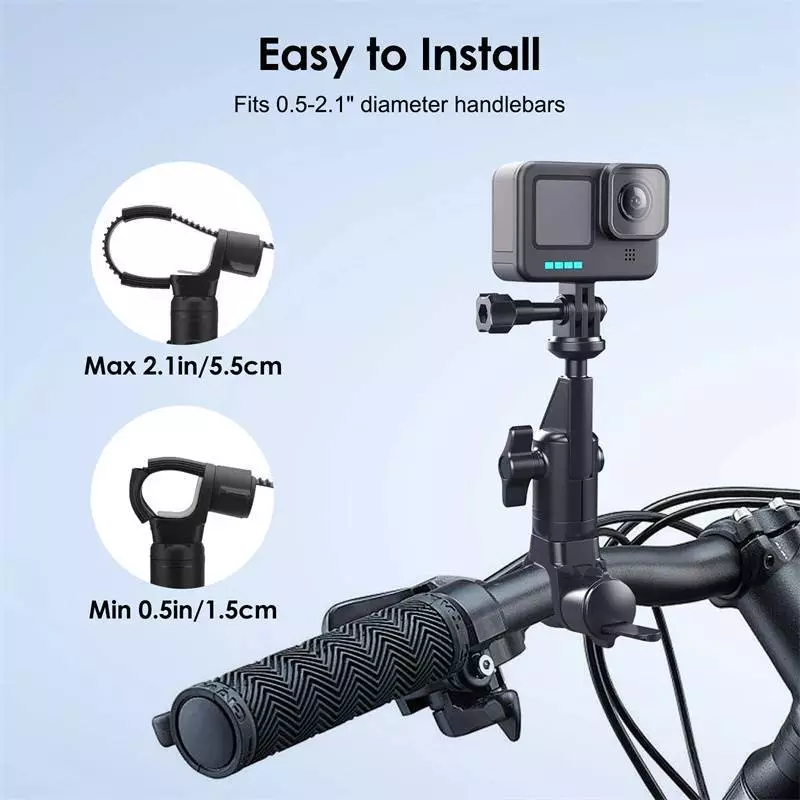 ที่ยึดแฮนด์จักรยานมอเตอร์ไซค์สำหรับ Insta 360 X2 X3 X4 / GoPro 12 11 10 / DJI thumbnail 3
