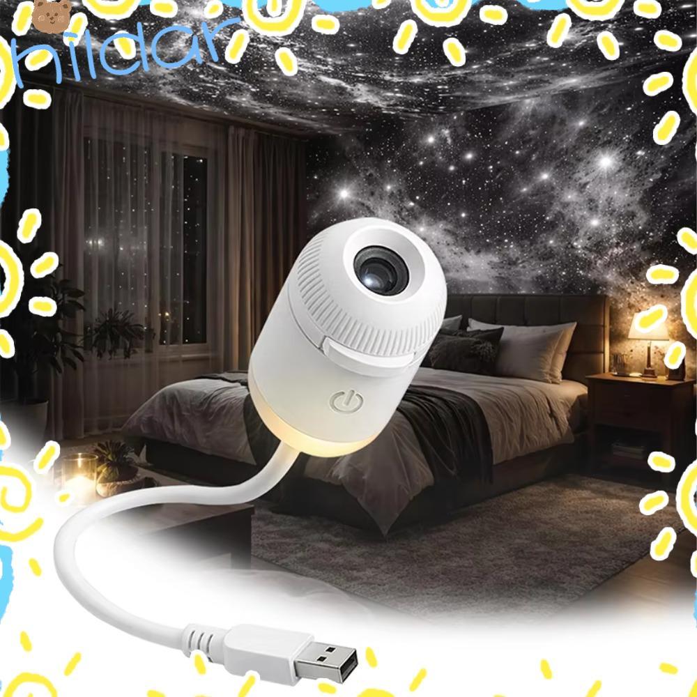 HLAR Galaxy Star Projector ปรับความสว่างได้ 360° Rotation Starry Sky Projector, Touch Control แบบพกพ