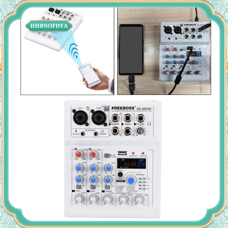 [hhbnofdya] มัลติฟังก์ชั่น USB Audio Mixer Console โทรศัพท์มือถือคาราโอเกะเครื่องผสมขนาดเล็ก