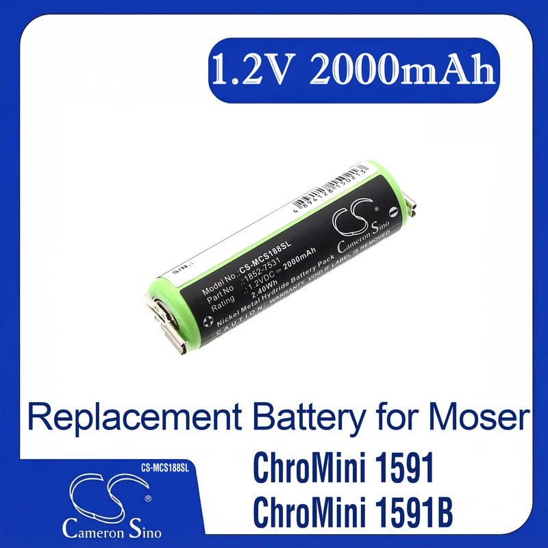 Cameron Sino แบตเตอรี่ทดแทนสําหรับ Moser ChroMini 1591, ChroMini 1591B, ChroMini 1591Q,, เหมาะกับ P/