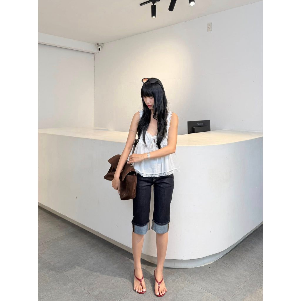 FOLDED TIGHT PANTS A119