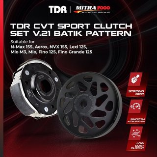 Kampas Ganda Set Mangkok TDR Motor N Max/Aerox CVT Sport Clutch Set Kampas Ganda V.21 Batik