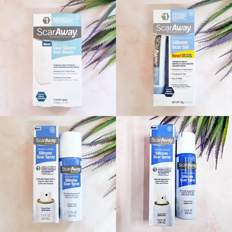 [ScarAway®] Silicone Scar Sheets, Gel, Spray ผลิตภัณฑ์ สำหรับแผลเป็น คีลอยด์ รอยแผล แผ่นแปะ, เจล, สเ