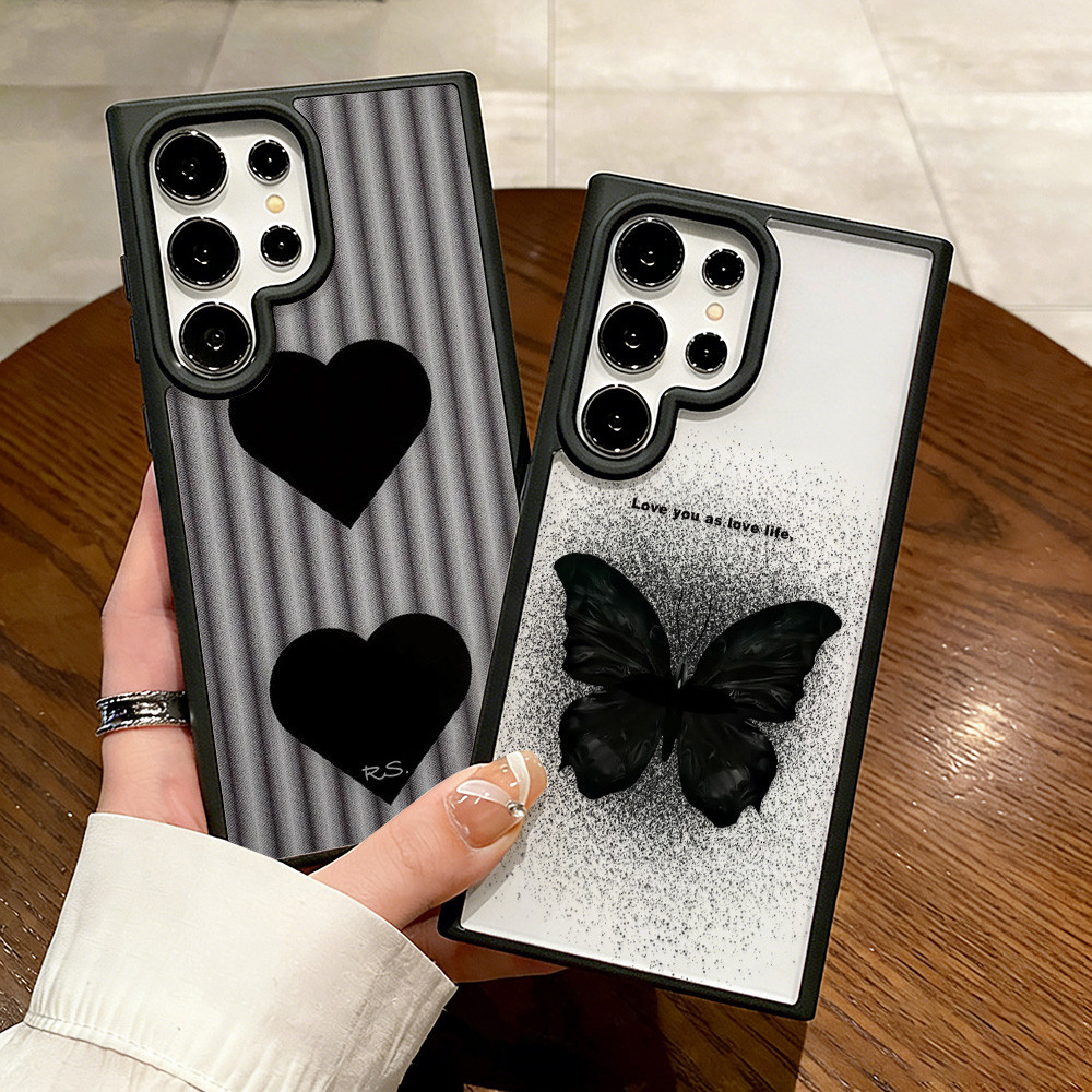ความเมตตา เคส For Samsung A57 A07 A17 A56 A37 A16 A36 A06 A05S A55 A54 S25 S24 S26 Ultra FE A35 อะคริลิกฝ้า เคสโทรศัพท์