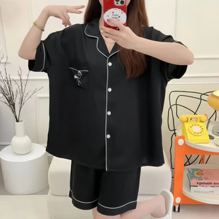SLEEPWEAR FACTORY ชุดนอนสาวพลัสไซส์ ชุดนอนโอเวอร์ไซส์ ชุดนอนของผู้หญิง 🦩☄ โอเวอร์ไซส์ รอบอก 50 นิ้ว W235