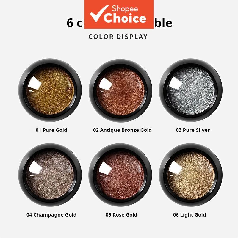 เซ็ตผงขัดสีทาเล็บชุบโครเมียม 6 สี ผงไข่มุกสีขาว โฮโลแกรมเมทัลลิกเงิน สะท้อนแสงเอฟเฟกต์กระจก เพ้นท์สีบริสุทธิ์