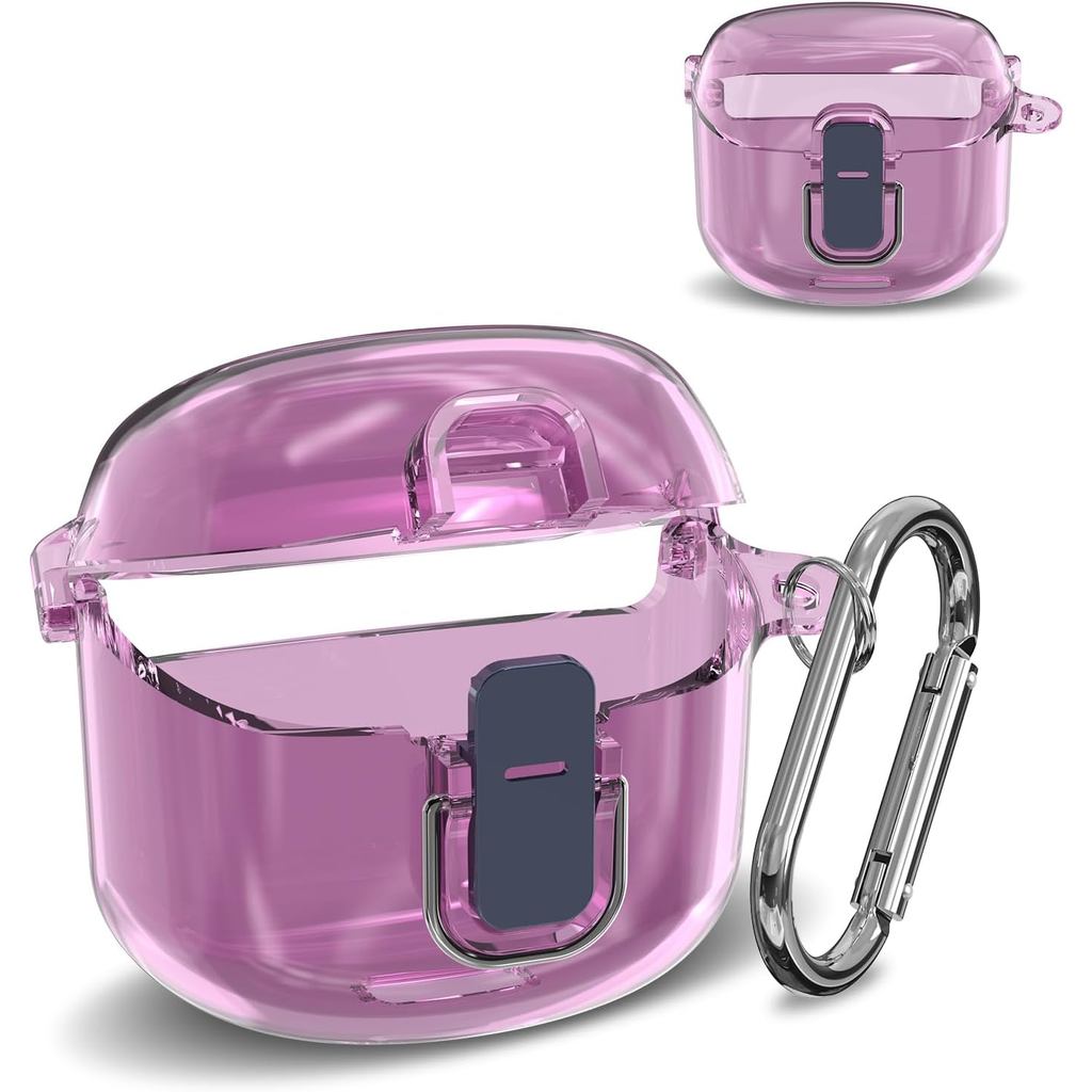Anti-Drop Lock เข้ากันได้กับ JBL Tune Flex Case Cover, Hard PC Shell Clear ป้องกันแบบพกพา Scratch Sh